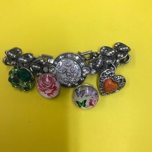 Heart snap bracelet